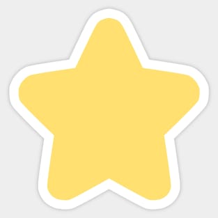 Yellow Star on Black Night Sticker